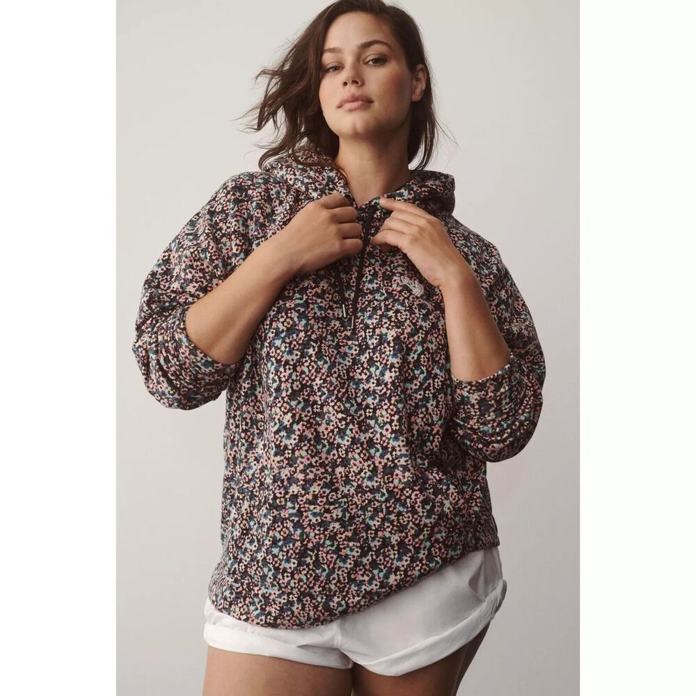 Gola x Anthropologie Hooded Sweatshirt Top Pullover Floral Printed L-P 276491